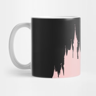 Castle Silhouette Millennial Pink Mug